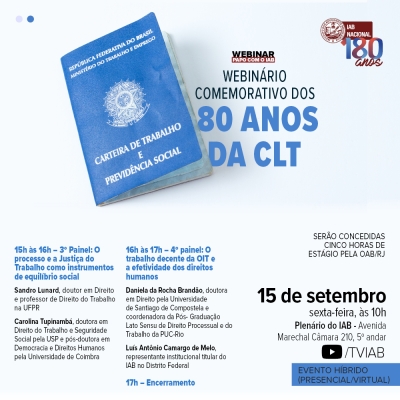 IAB Webinar Papo o IAB Webinário Comemorativo dos 80 anos da