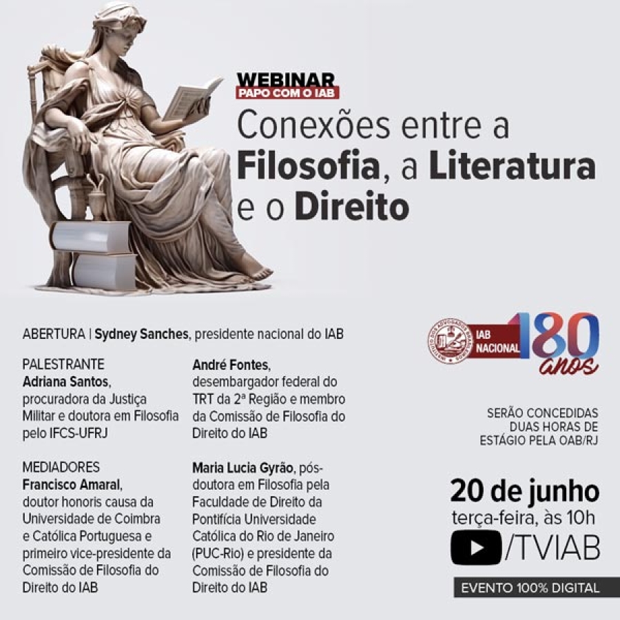 Nara Ayres Britto fará palestra no IAB sobre Filosofia e Direito