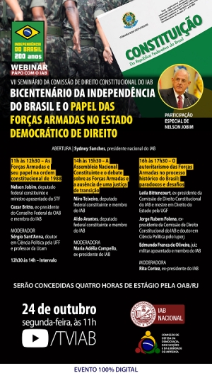 Webinar-Papo com o IAB] Bicentenário da Independência: A Construção da  Nação e o seu futuro - IAB