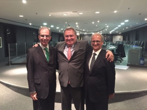 Da esq. para a dir., João Theotonio Mendes de Almeida Junior, Marcos Pinto da Cruz e Luiz Fernando Basto Aragão