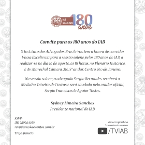 Sergio Bermudes receberá Medalha Teixeira de Freitas na sessão solene de 180 anos do IAB