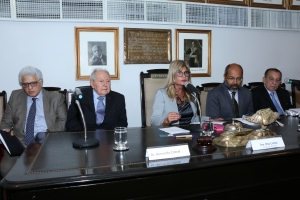Da esq. para a dir., Manoel Messias Peixinho, Bernardo Cabral, Rita Cortez, Sérgio Sant’Anna e Claudio Chaves