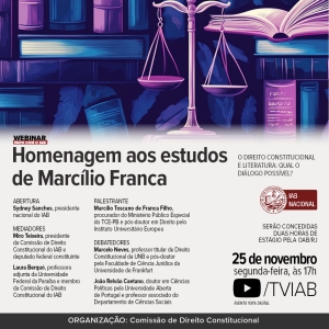 IAB irá promover homenagem aos estudos do procurador do TCE-PB Marcílio Franca
