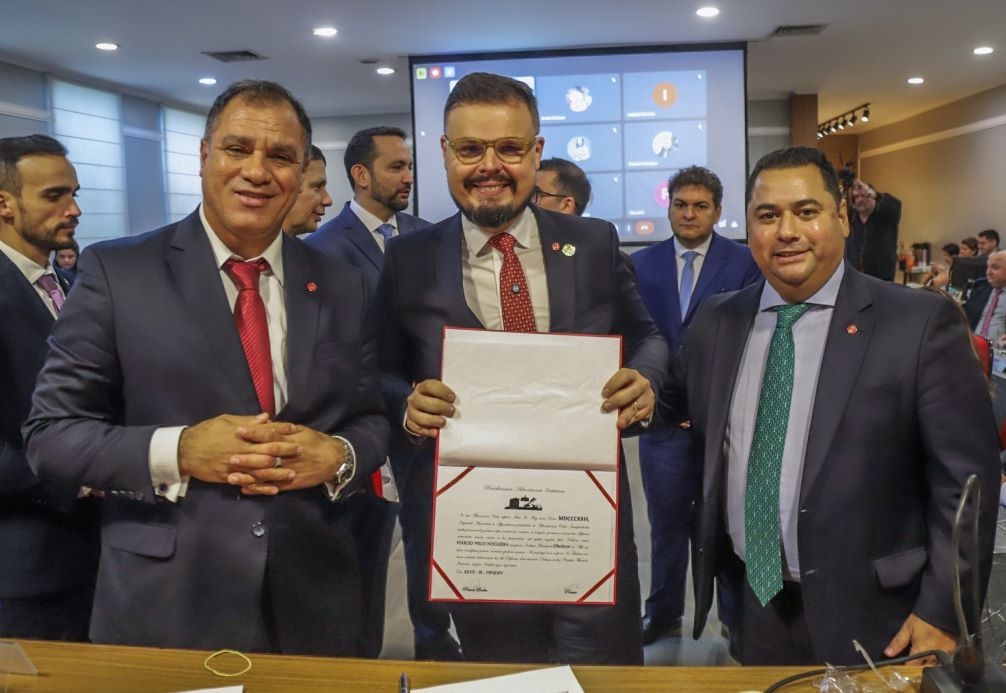 Da esq. para dir., Jorge Folena, Marcio Melo Nogueira e Breno Dias de Paula